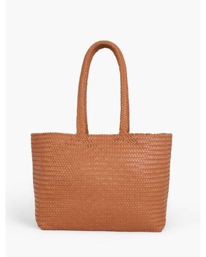 Talbots Woven Leather Tote - Brown