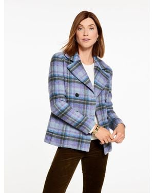 Talbots Festival Plush Wool Blend Peacoat - Blue