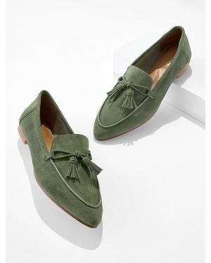 Talbots Kacey Suede Loafers - Green