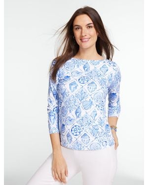 Talbots Bateau Neck T-shirt - Blue