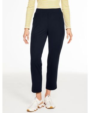 Talbots Out & About Straight Leg Trousers - Blue