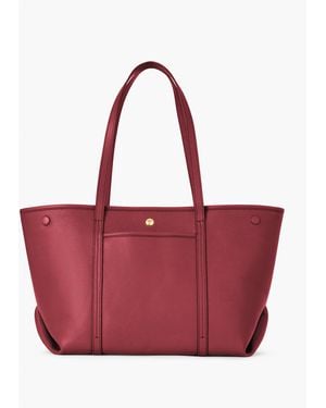Talbots Harper Pebble Leather Tote - Red