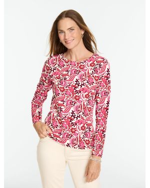 Talbots Long Sleeve Crewneck T-shirt - Red