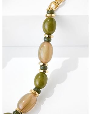 Talbots Oval Bead Chunky Necklace - White