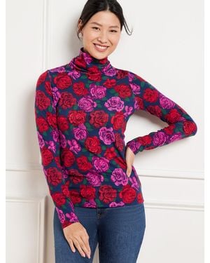 Talbots Classic Turtleneck Top - Red