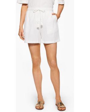 Aqua Club Gauze Short Cover-up - White