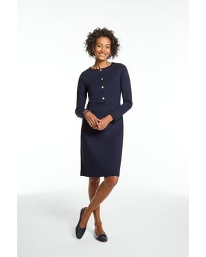 Talbots Polished Ponte Sheath Dress - Blue