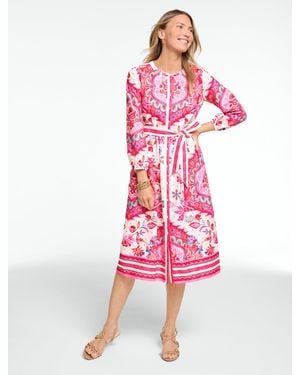 Talbots Linen Blend Shirtdress - Pink