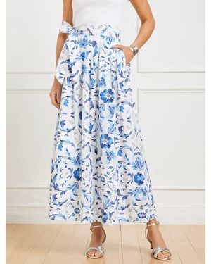 Talbots Piper Pleated Patio Skirt - Blue