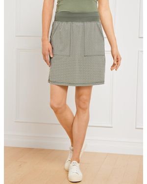 Talbots Lightweight Woven Stretch Side Slit Skort - Grey