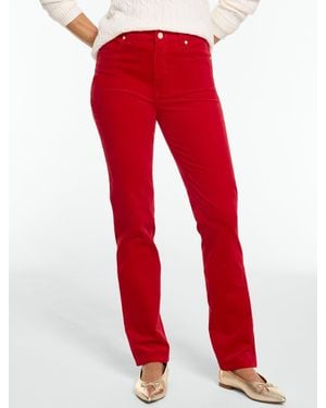 Talbots Stretch Corduroy Straight Leg Trousers - Red