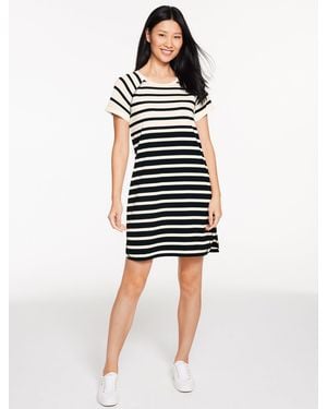 Talbots Luxe Jersey Raglan T-shirt Dress - White