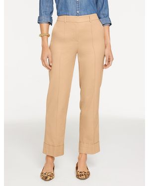 Talbots Aiden Twill Straight Ankle Pants - Natural