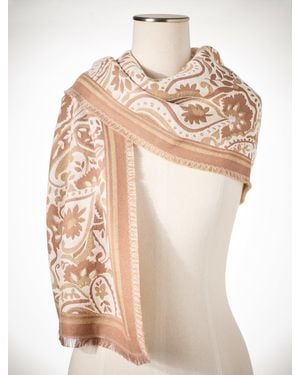 Talbots Prancing Paisley Oblong Scarf - Natural