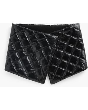 Talbots Quilted Puffer Collar Scarf - Black