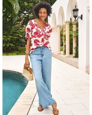 Talbots Voile Ruffle Top - White