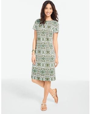 Talbots Effortless Jersey Shift Dress - Green