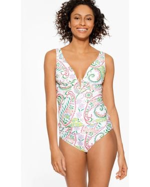 Aqua Club V-neck Tankini - White