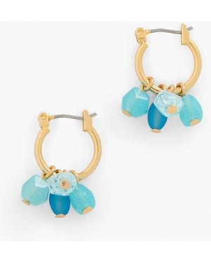 Talbots Turquoise Beads Hoop Earrings - Blue
