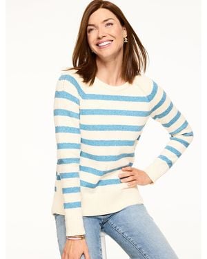 Talbots Crewneck Raglan Jumper - Blue