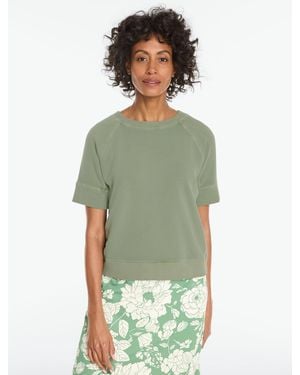 Talbots Beach Terry Crewneck Jumper Pullover - Green