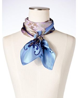 Talbots Garden Paisley Square Scarf - Blue