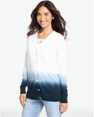 Talbots V-neck Girlfriend Cardigan Sweater - White