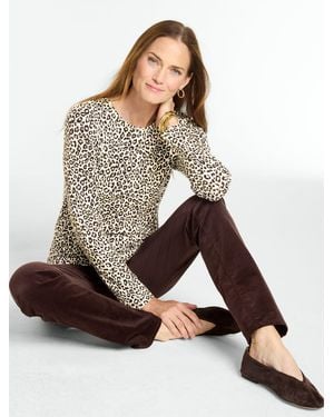 Talbots Long Sleeve Crewneck T-shirt - Brown