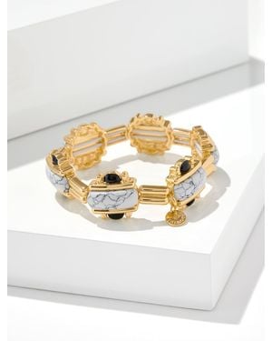 Talbots Vichy Stretch Bracelet - White