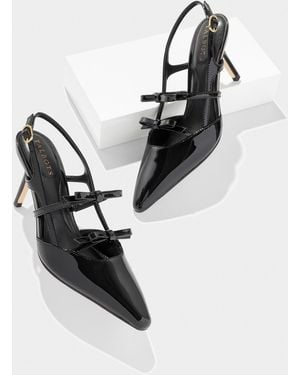 Talbots Libby Slingback Patent Leather Pumps - Black