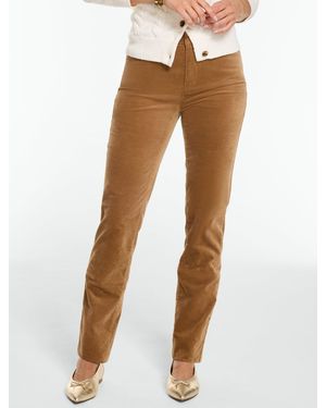 Talbots Velveteen Straight Leg Trousers - Multicolour