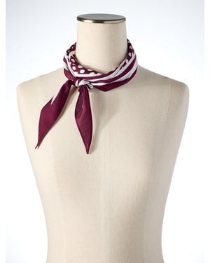 Talbots Mystic Dot Diamond Scarf - Natural