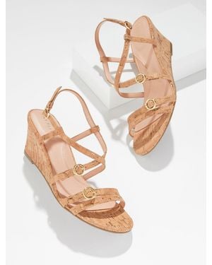 Talbots Royce Strappy Wedge Sandals - Natural