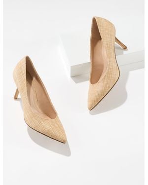 Talbots Sasha Raffia Pointed Toe Pumps - Natural
