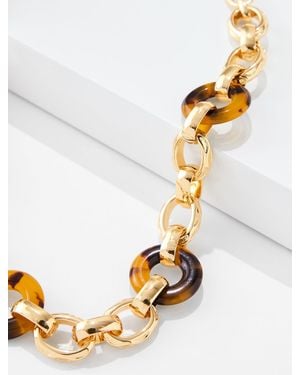Talbots Tort Chain Link Necklace - Metallic