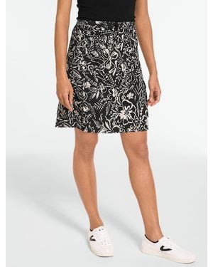 Talbots Lightweight Woven Cargo Skort - Black