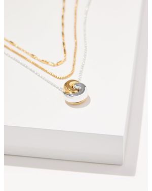 Talbots Rope Swirl Layer Necklace - White