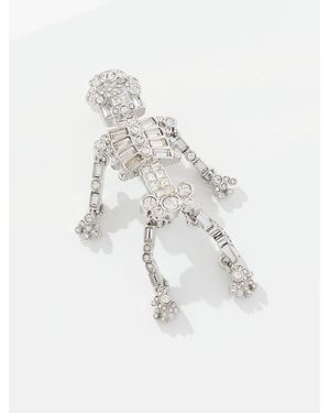 Talbots Skeleton Brooch - White