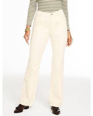 Talbots Flare Leg Stretch Corduroy Trousers - Natural