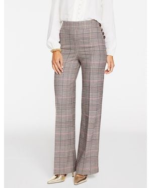 Talbots Greenwich Tailored Stretch Wide Leg Trousers - Grey