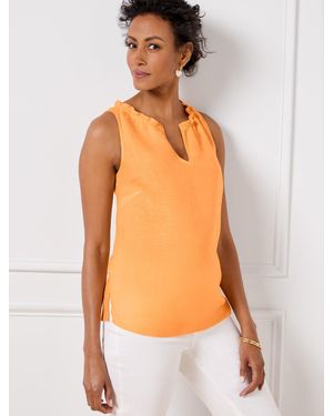 Talbots Linen Shell Sweater - Orange