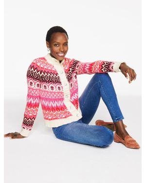 Talbots Mockneck Cardigan Sweater - Red