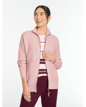 Talbots Studio Stretch Yoga Sweater Jacket - Pink
