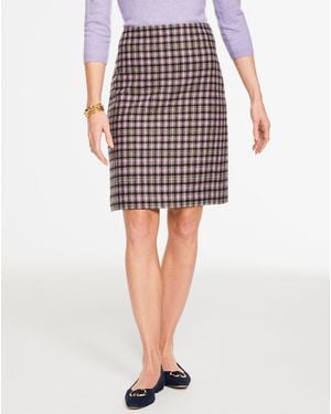 Talbots Pemberley Plaid A-line Skirt - Green