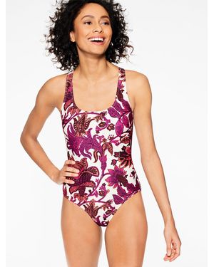 Aqua Club Scoop Neck One-piece Swimsuit - Red