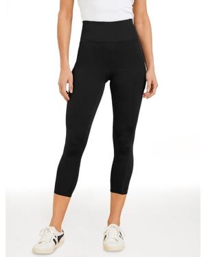 Talbots Performance Interlock Capri Leggings - Black