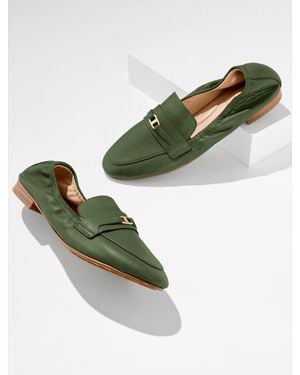 Talbots Katrina Bit Nappa Loafers - Green