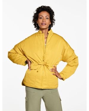 Talbots Zip-off Sleeve Woven Jacket - Yellow