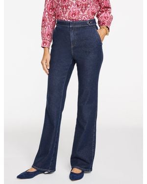 Talbots Flare Leg High Waist Jeans - Blue