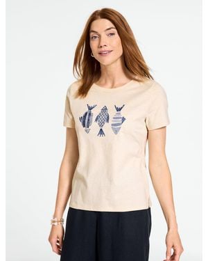 Talbots Short Sleeve Crewneck T-shirt - White